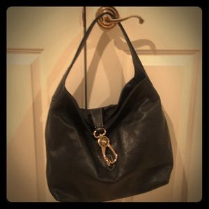 Blue leather Dooney hobo